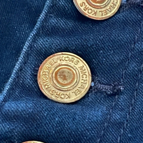 Michael Kors Button Fly Blue Jeans size 6 High Waisted Skinny Stretch Denim - Picture 4 of 14